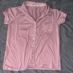 Born Womens Purple 2-Piece Pajama Set Drawstring